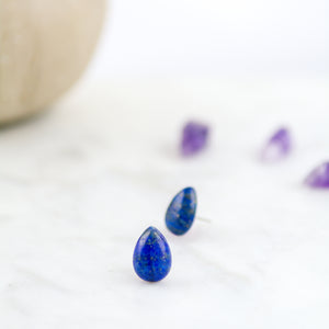 Boucles d'oreilles en lapis lazuli
