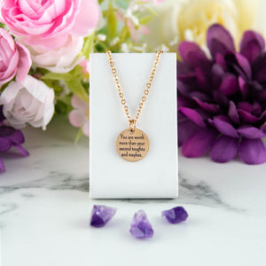 You are worth more - Collier délicat rose gold